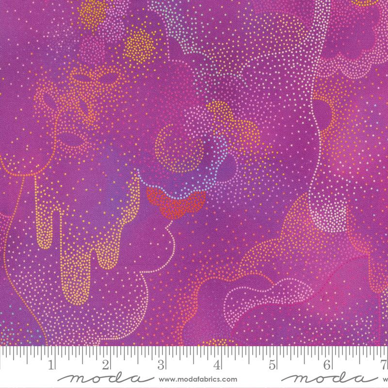 Gradients Auras Pointalism Background Amethyst Purple Moda Cotton Fabric