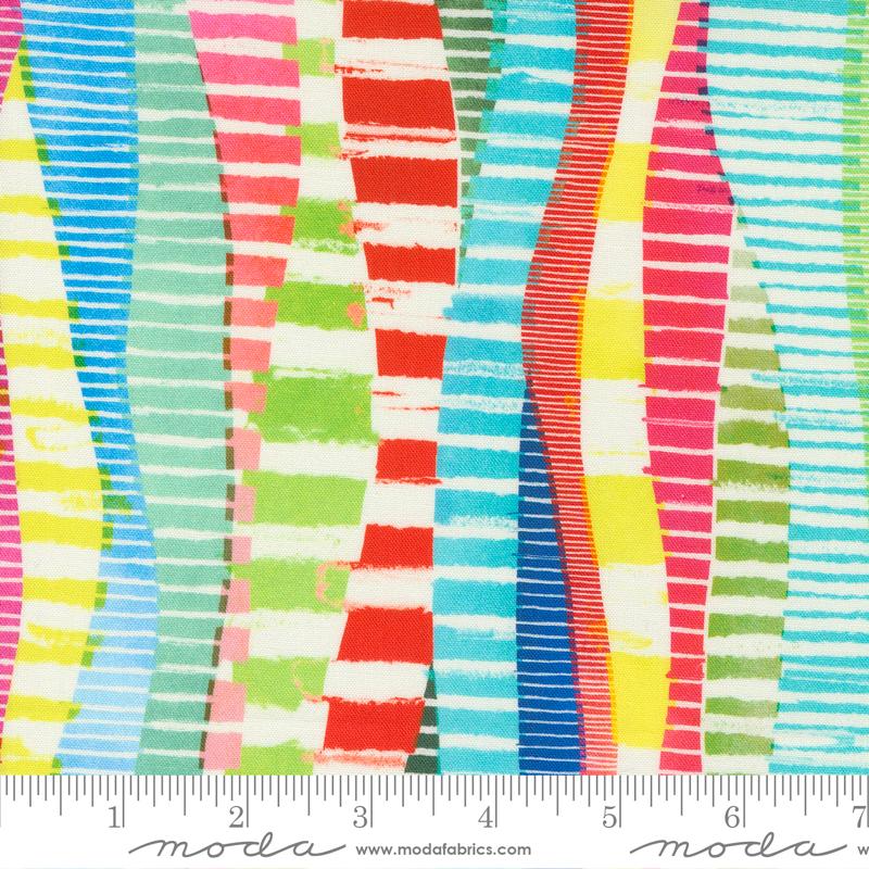 Gradients Auras Stripey Stripe Prism Multi Moda Cotton Fabric