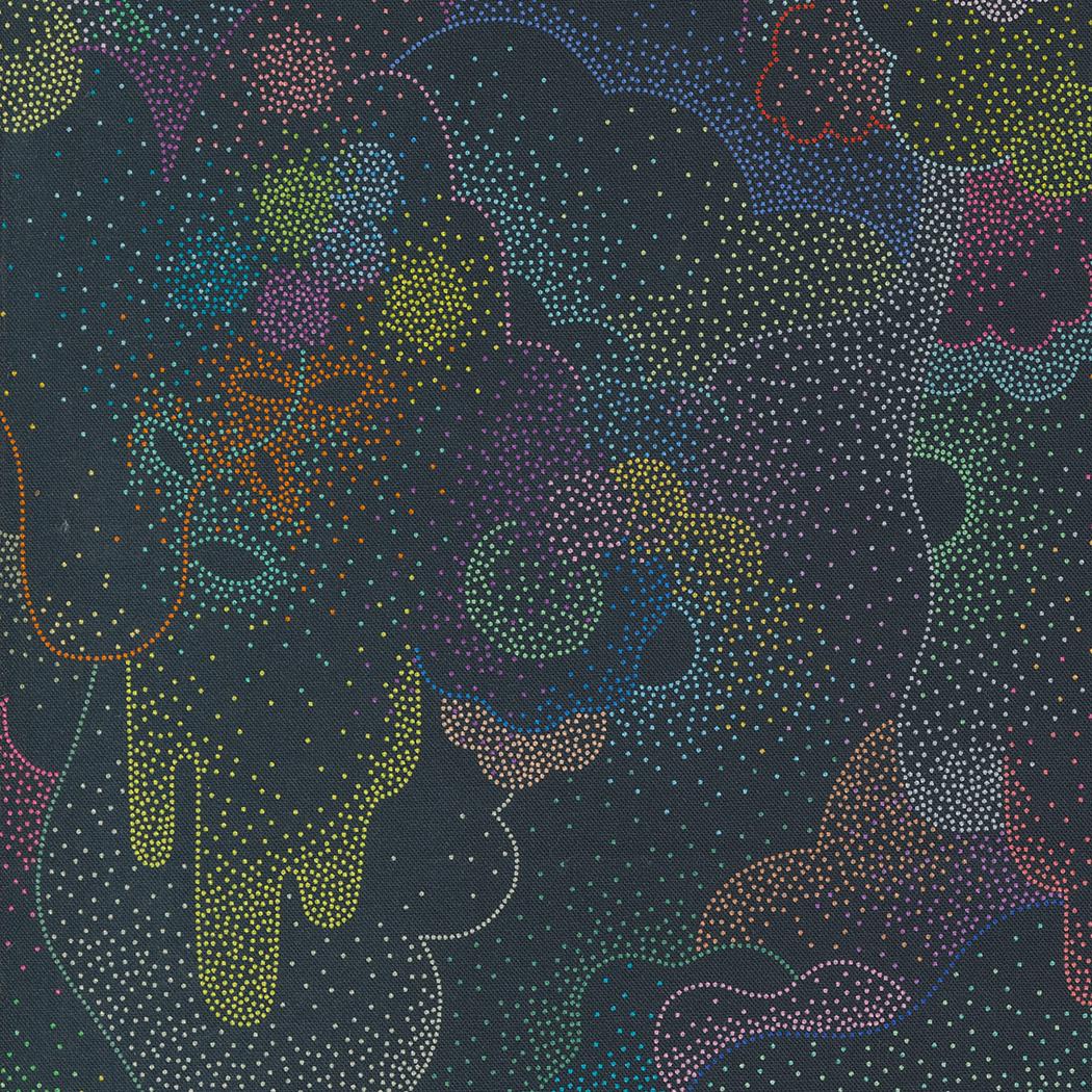 Gradients Auras Pointalism Background 108" Wide Back Onyx Black Moda Cotton Fabric MD-108012-18