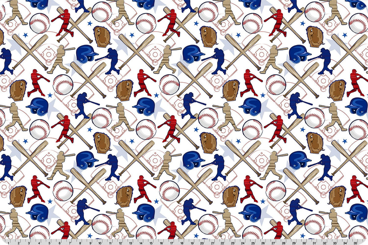 Grand Slam Digital Cuddle Multi Shannon Fabrics Polyester Minky Fabric SF-DCGRANDSLAM | US Fabric Shop