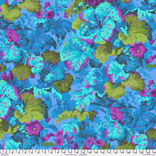 Grandiose Turquoise Philip Jacobs Vintage Kaffe Fassett Collective Free Spirit Cotton Fabric  FS-PWPJ013-Turquoise
