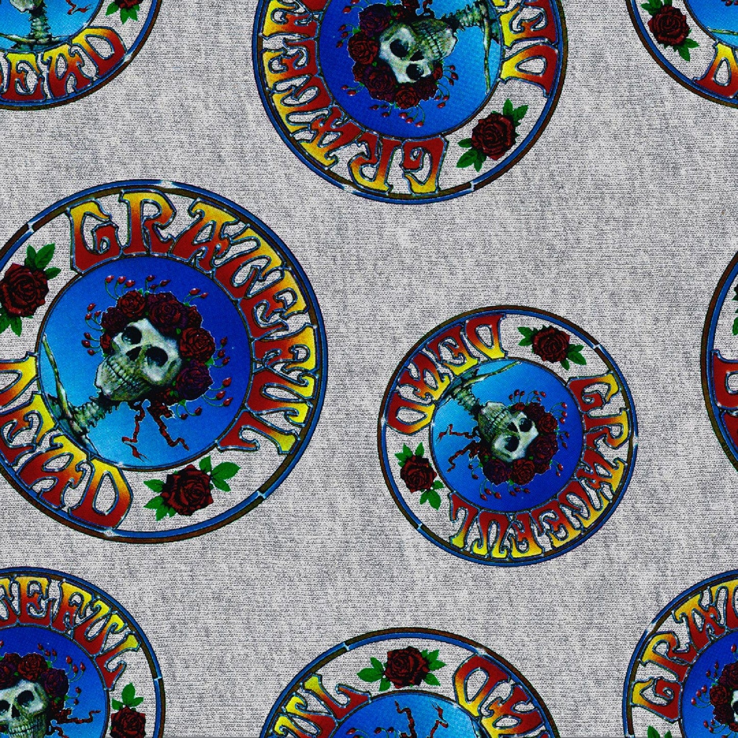 Grateful Dead Logo Gray Springs Creative Cotton Fabric