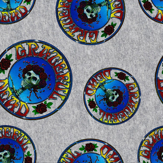 Grateful Dead Logo Gray Springs Creative Cotton Fabric