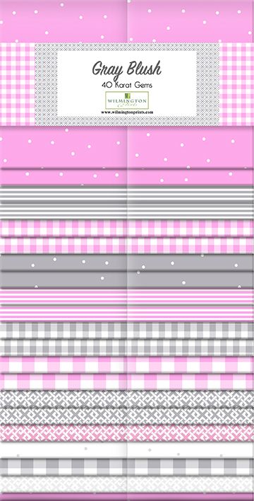 Gray Blush 2.5" Strips Karat Gems Wilmington Prints Cotton Fabric