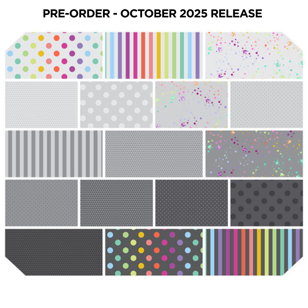 Graywork Full Yard Bundle 24pcs Tula Pink Free Spirit Cotton Fabric FS-FB6FYTP.GRAYWORK