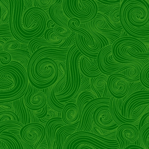Just Color! Green Swirl Studio E Cotton Fabric SE 1351-Green