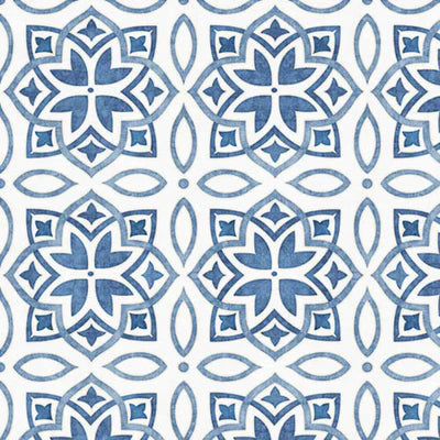 Greener Pastures Tiles Blue Quilting Treasures Cotton Fabric