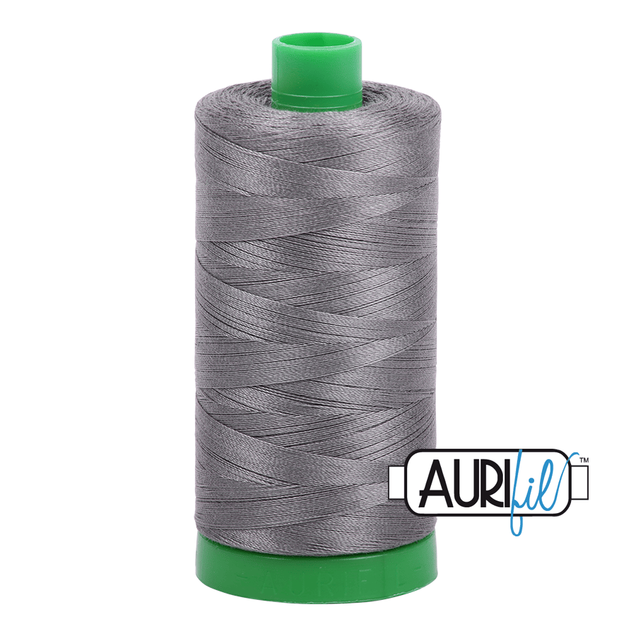 Grey Smoke 40 wt 1094 yd Large Spool Aurifil Cotton Quilting Thread AF-MK40SC6-5004