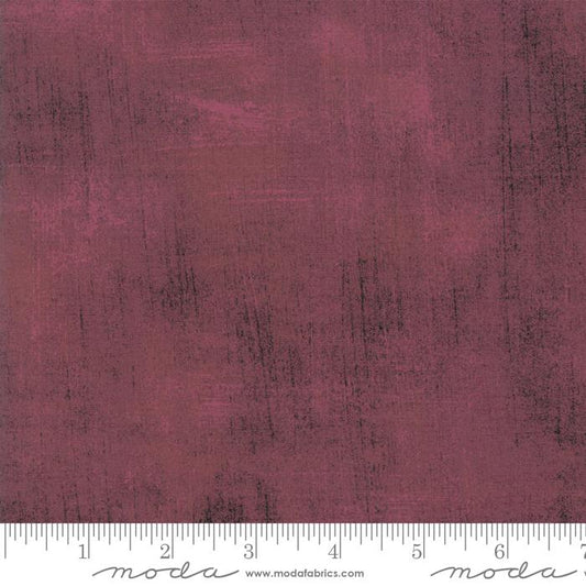 Grunge Basics Rouge Red BasicGrey Moda Cotton Fabric MD-30150-63