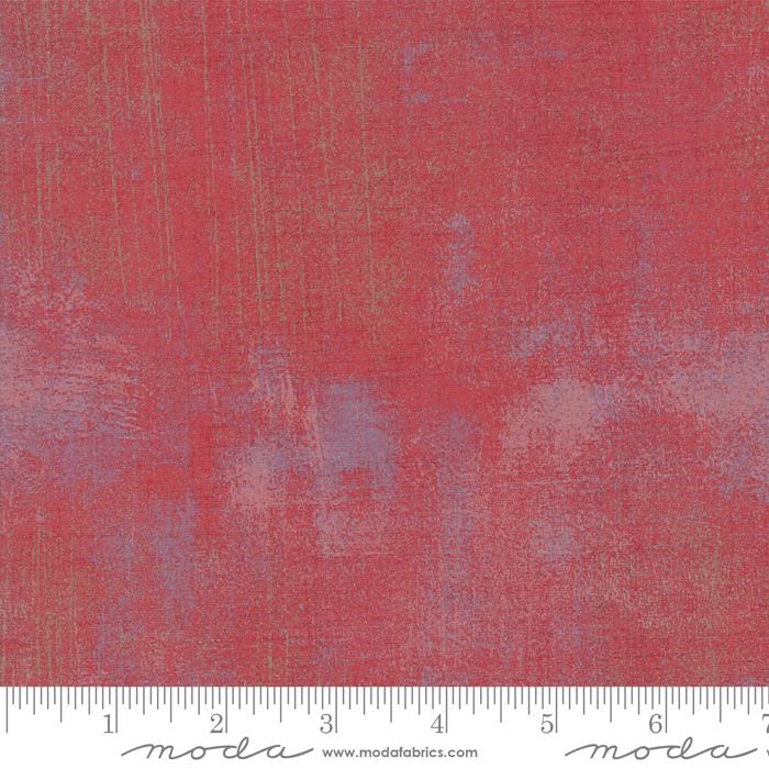 Grunge Basics Sateen Red BasicGrey Moda Cotton Fabric MD-30150-18
