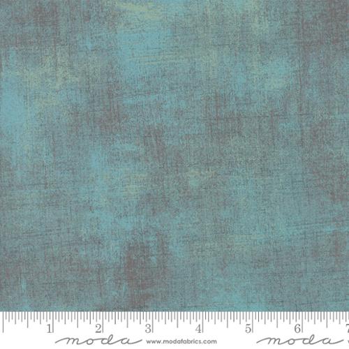 Grunge Basics Avalanche Aqua BasicGrey Moda Cotton Fabric MD 30150-84