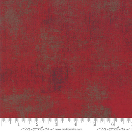 Grunge Basics Maraschino Cherry Red BasicGrey Moda Cotton Fabric MD-30150-82
