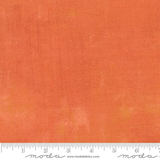 Grunge Basics Papaya Orange BasicGrey Moda Cotton Fabric MD 30150-261