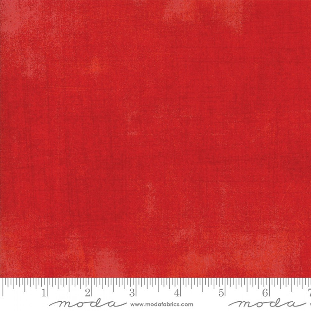 Grunge Basics Scarlet Red BasicGrey Moda Cotton Fabric MD-30150-365