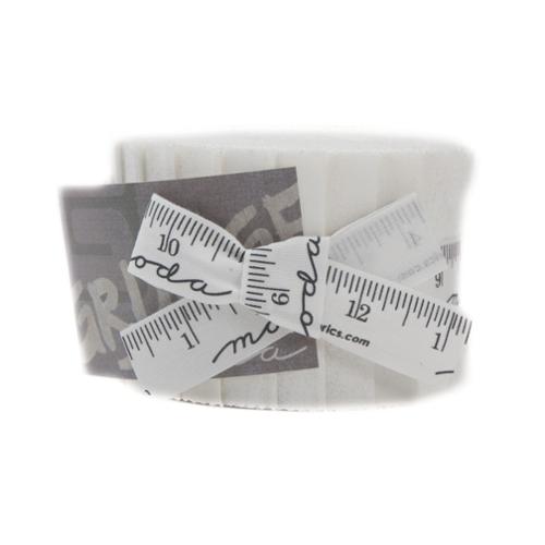 Grunge White Junior Jelly Roll 2.5'' Strips 20pcs BasicGrey Moda Cotton Fabric MD-30150JJR-101
