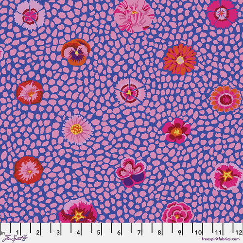 Guinea Flower Pink Classics Kaffe Fassett Collective Free Spirit Cotton Fabric FS-GP59.PINK