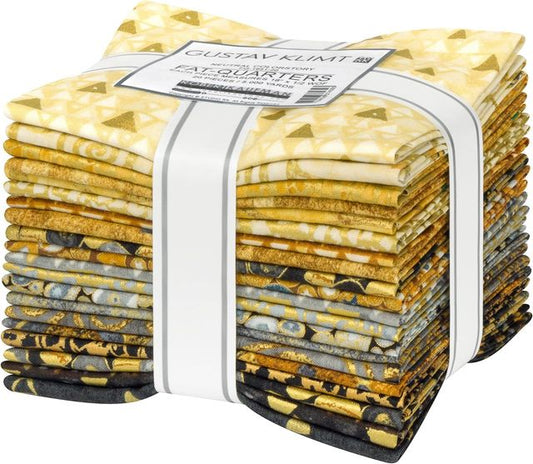 Gustav Klimt Neutral Colorstory Fat Quarter Bundle 18"x21" 20 pcs Studio RK Robert Kaufman Cotton Fabric RK-FQ-1951-20
