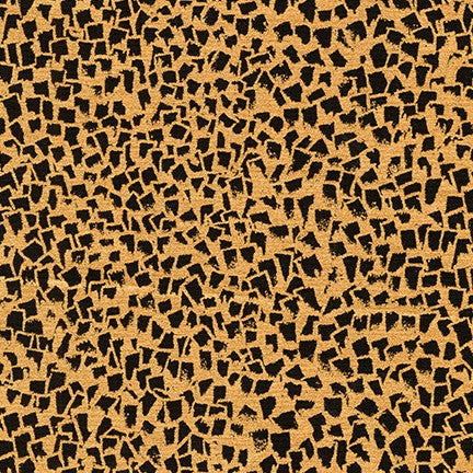 Gustav Klimt Shapes Black Metallic Robert Kaufman Cotton Fabric RK-SRKM-18657-2