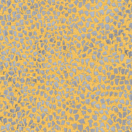Gustav Klimt Shapes Grey Metallic Cotton Quilting by Robert