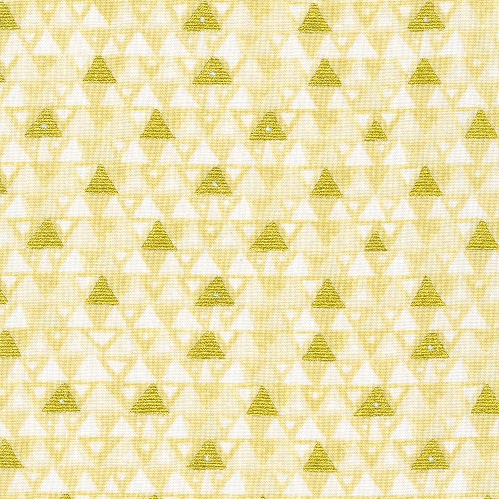 Gustav Klimt Triangle Ivory Metallic Robert Kaufman Cotton Fabric RK-SRKM-21352-15