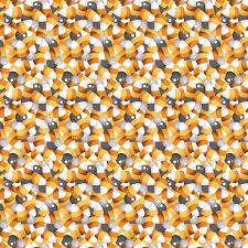 Halloween Ball Candy Corn Orange Color Principle Henry Glass Cotton Fabric HG-3052-35