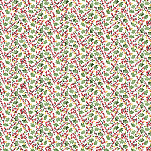 Happy Alcoholidays Festive Cane Delight White Deane Beesley 3 Wishes Cotton Fabric 3W-24573-WHT | US Fabric Shop