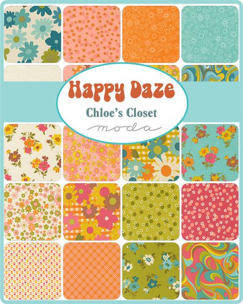 Happy Daze 5" Squares Charm Pack 42pcs Chloe's Closet Moda Cotton Fabric MD-33840PP