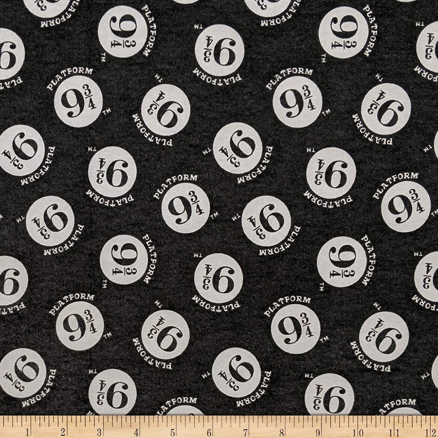 Harry Potter Fabric Train Platform Gray FLANNEL Camelot Cotton Fabric CF-23000302B-1