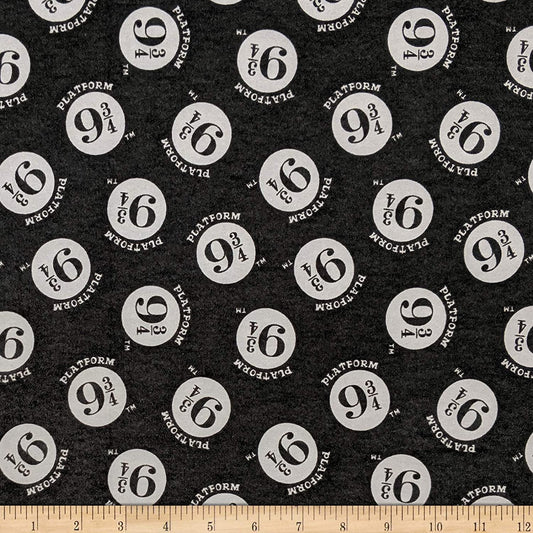 Harry Potter Fabric Train Platform Gray FLANNEL Camelot Cotton Fabric CF-23000302B-1