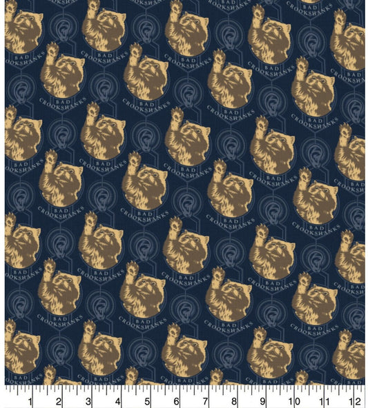 Harry Potter Bad Crookshanks Cats Blue Custom Ideas Cotton Fabric CI-1718-7295