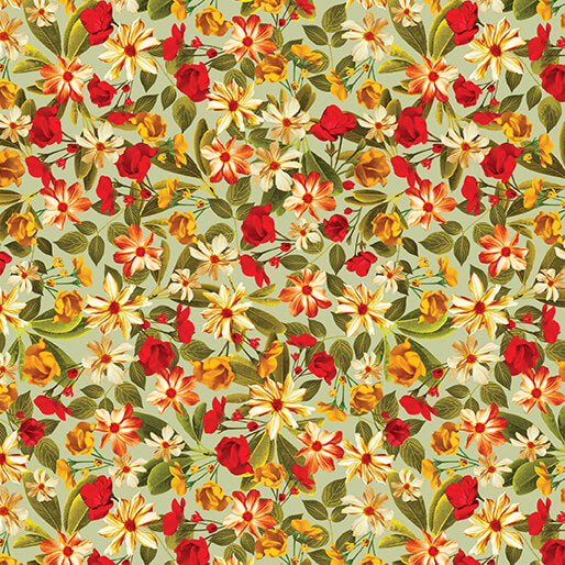 Harvest Beauty Meadow Sage Kanvas Studio Benartex Cotton Fabric BE-15272-40