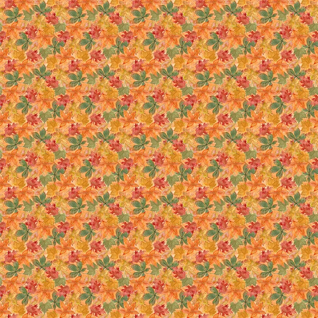 Harvest Home Autumn Tapestry Orange Livi & Finn 3 Wishes Cotton Fabric 3W-24567-ORG | US Fabric Shop