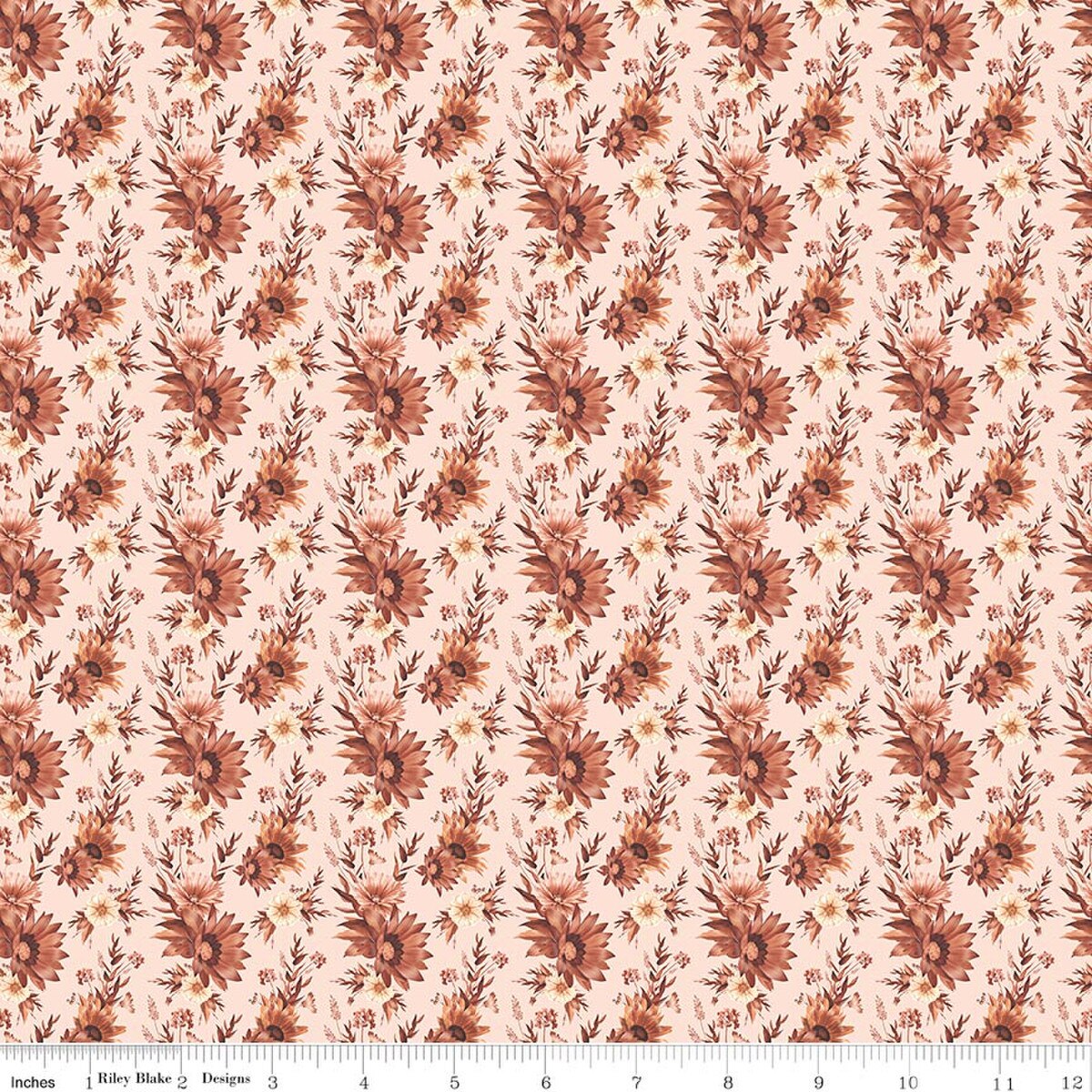 Harvest on the Prairie Floral Latte Ivory Modern Prairie Riley Blake Cotton Fabric RB-C18282-LATTE