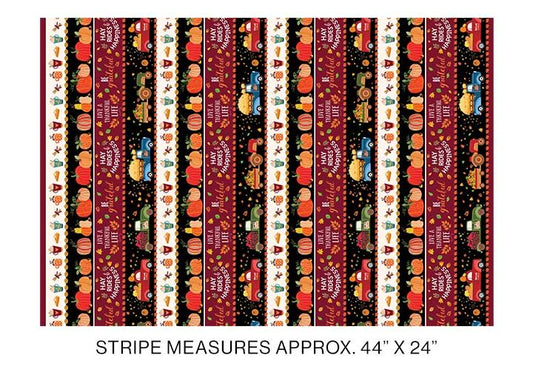 Hayrides & Happiness Autumn Stripe Multi Kanvas Studio Benartex Cotton Fabric
