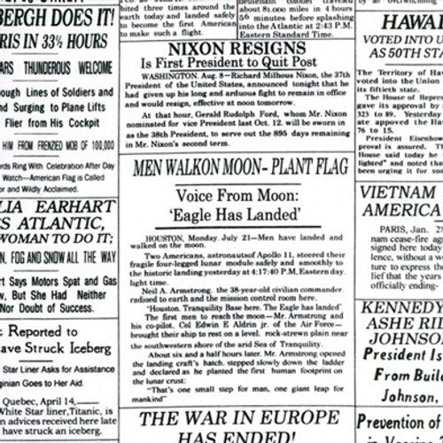 Headliner Newsprint White Blank Quilting Cotton Fabric BQ-3972-White