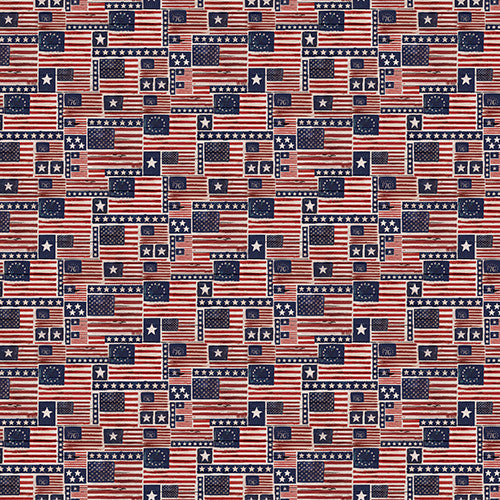 Heart of America Old Glory Multi Loni Harris 3 Wishes Cotton Fabric