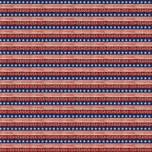 Heart of America Stars & Stripes Multi Loni Harris 3 Wishes Cotton Fabric