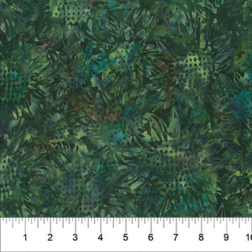 Heartland Sunflowers Dark Green Banyan Batiks Northcott Cotton Fabric NC-83173-79