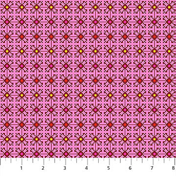 Heiress Jeweled Candy Hot Pink Anna Maria Textiles Northcott Cotton Fabric NC-AMT1012-23L
