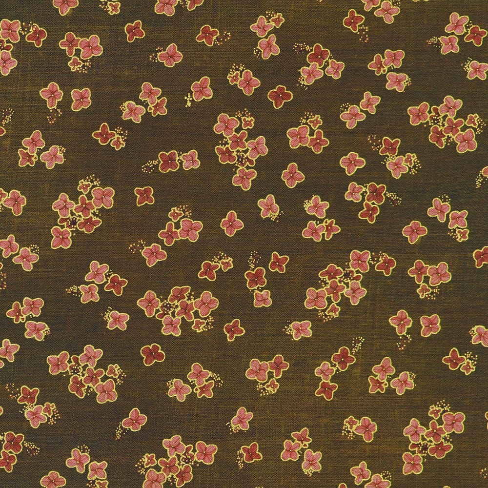 Hello Fall Florals Chestnut Brown Lynnea Washburn Robert Kaufman Cotton Fabric RK-AWHDM-23921-342 | US Fabric Shop