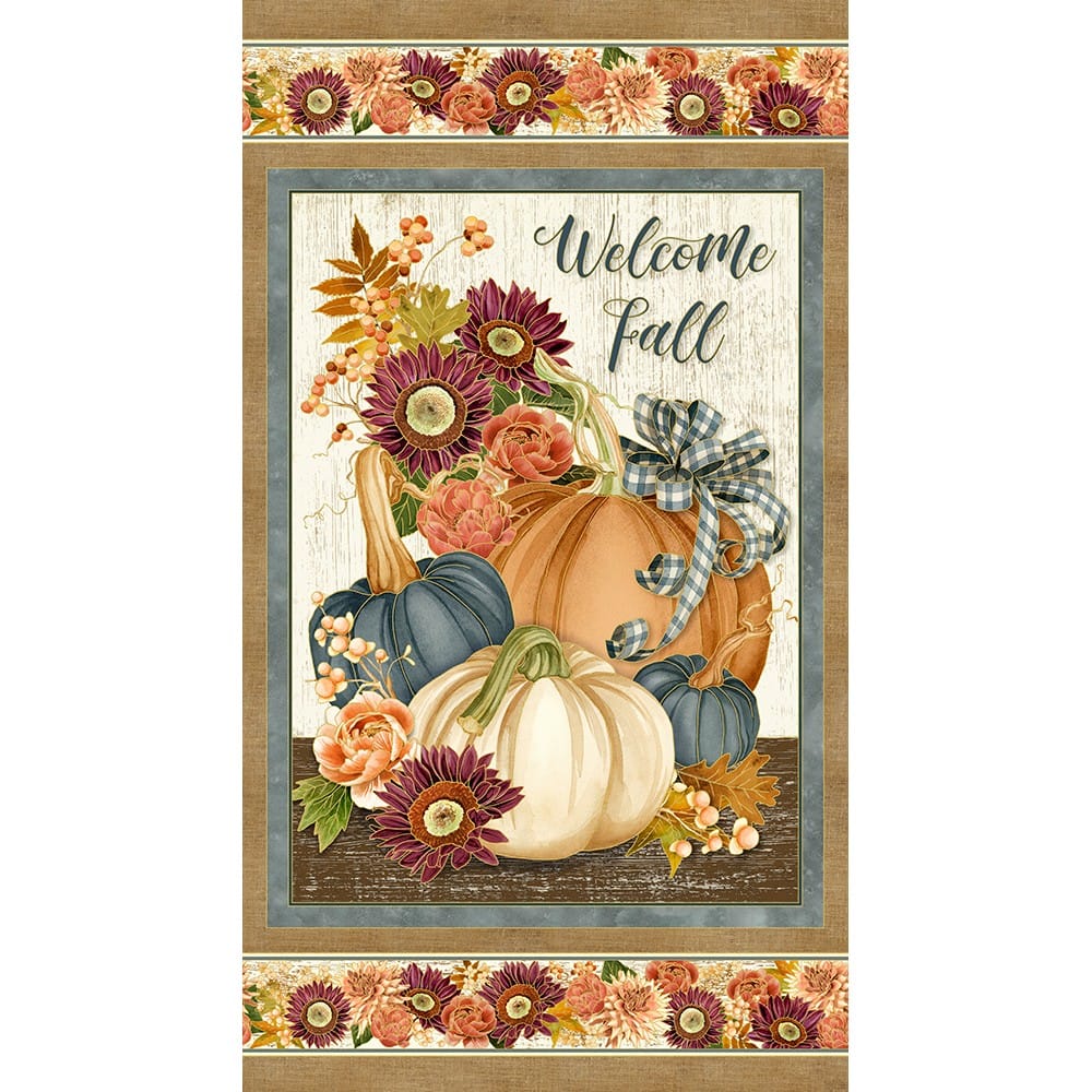 Hello Fall Panel 24" Lynnea Washburn Robert Kaufman Cotton Fabric RK-AWHDM-23913-196 | US Fabric Shop