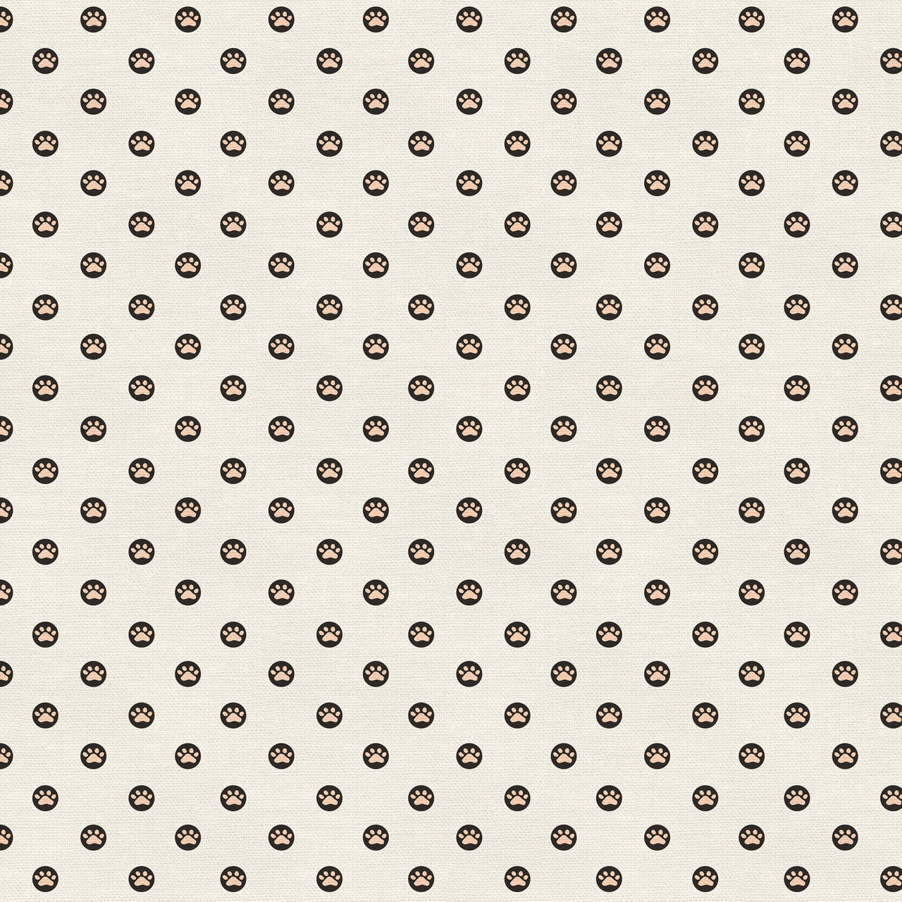 Here Kitty, Kitty Polka Paws Black White Paintbrush Studio Cotton Fabric PBS-120-24972