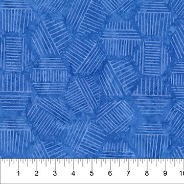 Hexies Blueberry Blue Banyan Batiks Northcott Studio Cotton Batik Fabric