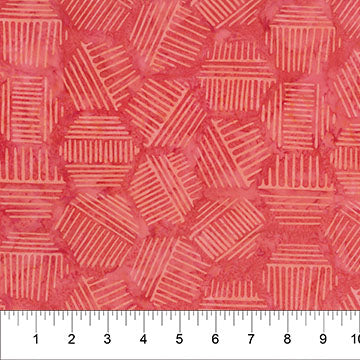 Hexies Grapefruit Orange Banyan Batiks Northcott Studio Cotton Batik Fabric