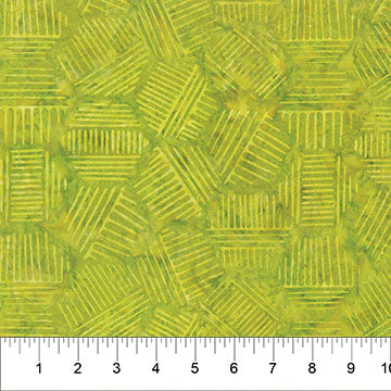 Hexies Guacamole Green Banyan Batiks Northcott Studio Cotton Batik Fabric