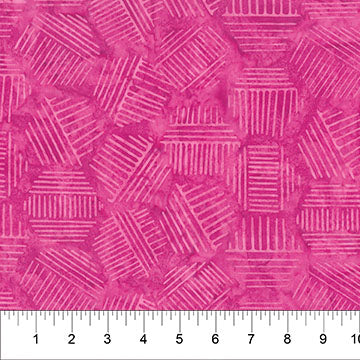 Hexies Magenta Pink Banyan Batiks Northcott Studio Cotton Batik Fabric