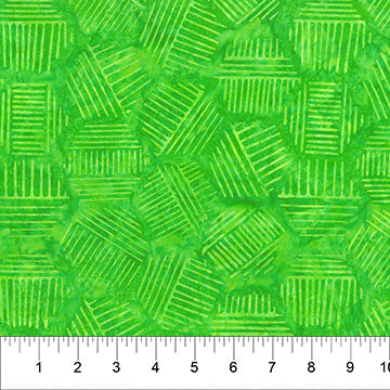 Hexies Spring Green Banyan Batiks Northcott Studio Cotton Batik Fabric