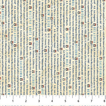 Historic Route 66 Word Stripe Cream Multi Deborah Edwards and Melanie Samra Northcott Cotton Fabric NC-DP29247-11