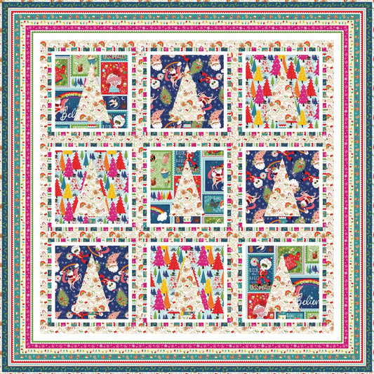 HoliDazzle Festive Holiday Spirit Quilt 3 Wishes-FREE PATTERN