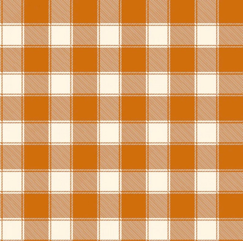 Holiday Buffalo Check Orange Timeless Treasures Cotton Fabric